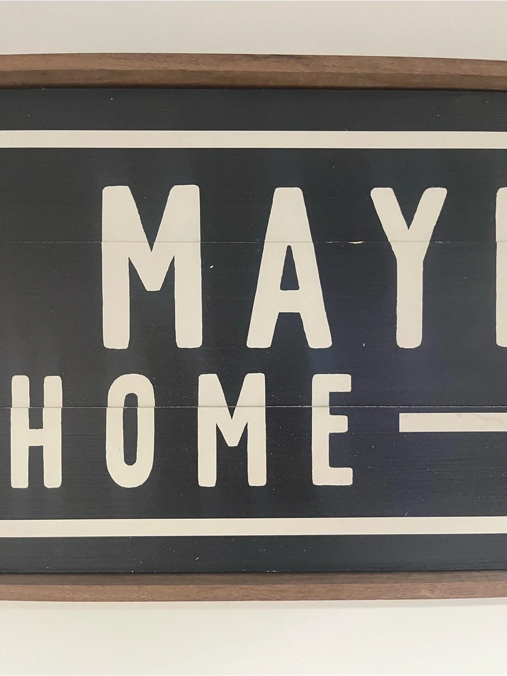 Black & Cream 'Home' Wall Sign - Personalized Style